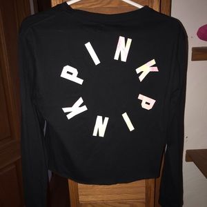 VS Pink long sleeve logo T-shirt